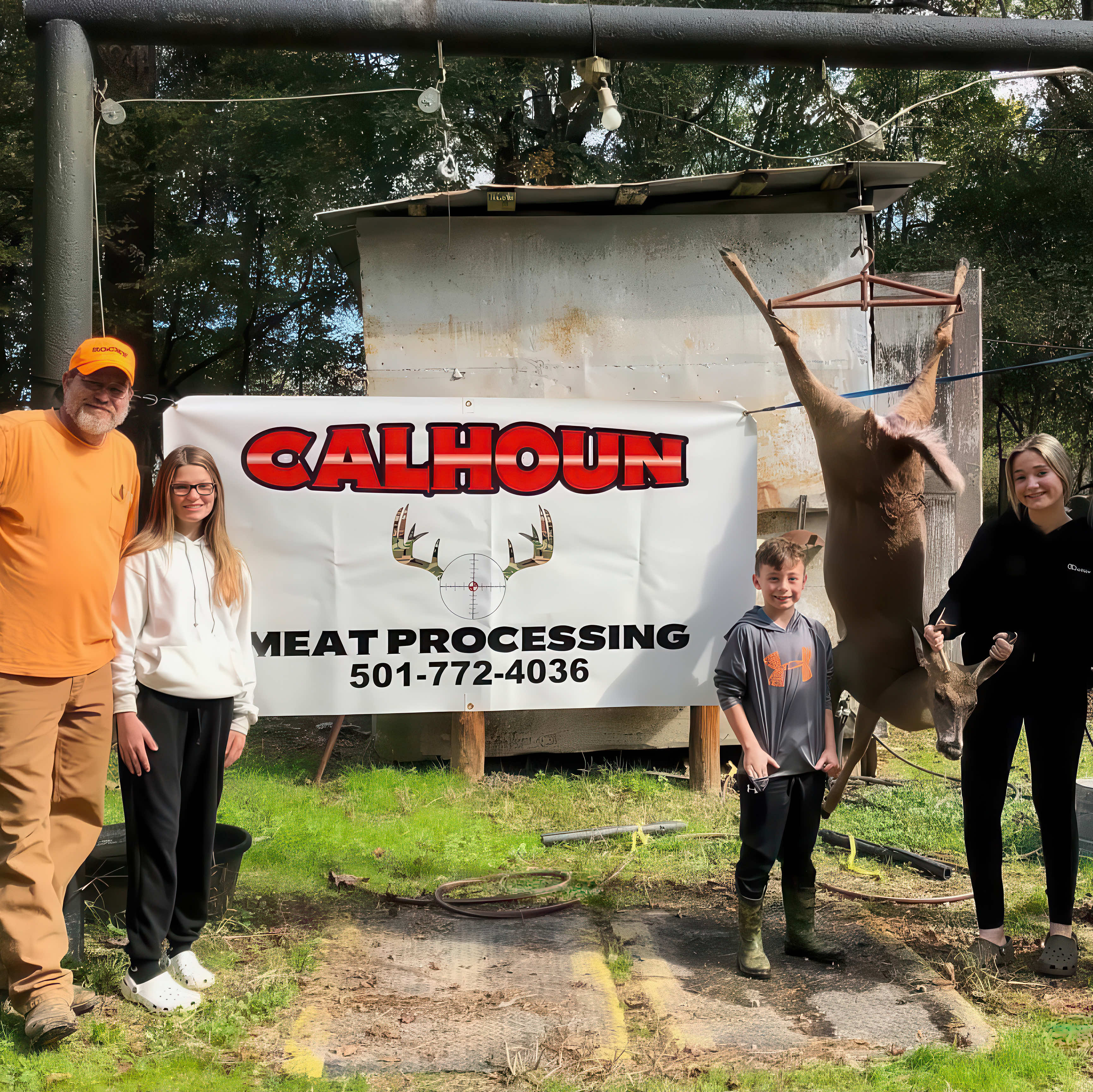 Hunter drops off deer at processor
